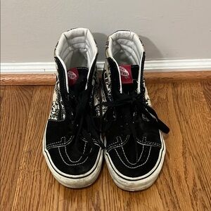 Vans Black and White High-Top Sneakers